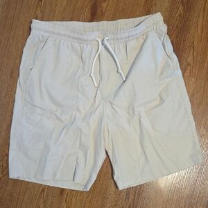 Casual Drawstring Men’s Shorts in Light Beige